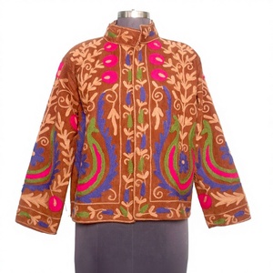 เสื้อแจ็คเก็ต All Festivals Cotrise ปักมือสไตล์โบฮีเมียน เสื้อโค้ทสไตล์โบฮีเมียนสำหรับเทศกาล วินเทจ ลำลอง เหมาะสำหรับวันหยุดพักผ่อน ชายหาด และงานปาร์ตี้ - Product Image 1