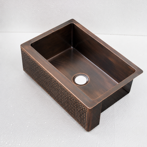 Fregadero de cocina de cobre antiguo hecho a mano, de un solo tazón, para granja, fregadero de preparación de cobre para bar, fregadero bajo encimera de cobre hecho a mano para hoteles - Product Image 3