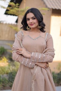 Nouvelle robe de mariée pakistanaise tendance, tenue de soirée, tissu en georgette, broderie à la main, travail de sequins, robe Anarkali, hiver, été - Product Image 2