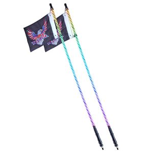 2 Pezzi Frusta Luminosa Impermeabile da 1,5 m con Controllo APP RF, RGB a 360 Gradi, Effetto Inseguimento, 4a Generazione, per Fuoristrada - Product Image 1