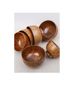 Bol de service en bois artisanal et durable pour salade, fruits, collations, cuisine, collection salle à manger - Product Image 3