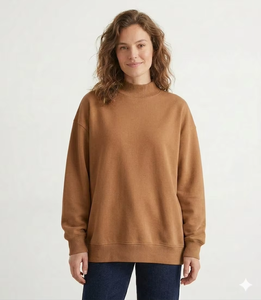 Sudadera Oversize de Cuello Alto para Mujer, Estilo Urbano, Corte Holgado, Manga Larga, Tendencia Actual - Product Image 4