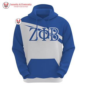 ขายเสื้อฮู้ดดี้แขนยาวปักลายเชนิลล์สำหรับสตรี ชมรมนักศึกษาหญิง Zeta Phi Beta รุ่นฤดูหนาว มีกระเป๋าข้าง - Product Image 3
