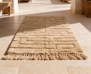 Alfombra Bereber Beni Ourain Anudada a Mano, Alfombra Marroquí de Lana Personalizada, Auténtica Alfombra Beni Ourain Marroquí Tejida a Mano - Product Image 2