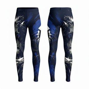 Premium Quality Custom Compression Leggings All Over Printed Design Sports Tights Breathable Gym Running Workout Fitness Pants - Product Image 3