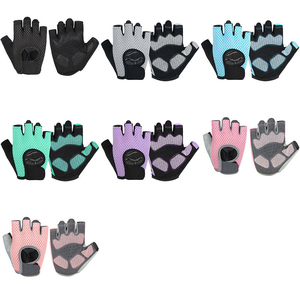 Gants de musculation unisexes à demi-doigts en mesh avec sangle de poignet réglable pour la salle de sport - Product Image 3