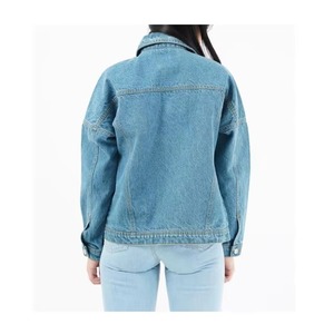 Solid Color Ripped Women <b>Denim</b> Jacket Cropped Casual <b>Coat</b> Breathable Outdoor <b>Denim</b> Jacket Custom Logo OEM Supplier - Product Image 4