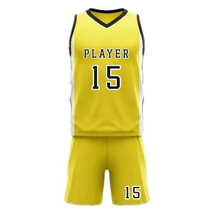 Uniforme unisexe de basket-ball de sport pour hommes et femmes confortable 100% Polyester Sublimation Logo imprimé Jersey Vest Shorts Set - Product Image 6