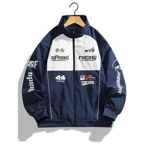 Custom <b>Jacket</b> Outdoor Motorcycle <b>Jacket</b> Windproof <b>Retro</b> Reflective Racing Style Vintage with Personality Printing DesignerJacket - Product Image 5