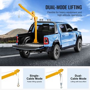 Grue de camion pliable en acier d'une capacité de 16 tonnes avec treuil manuel pour une rotation à 360 degrés - Product Image 3