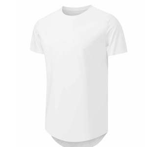 Camiseta de Hombre al por Mayor con Dobladillo Curvo, Cuello Redondo, Lisa, Informal, Transpirable, Mezcla de Algodón, Estilo Urbano de Verano, Logotipo Personalizado - Product Image 6