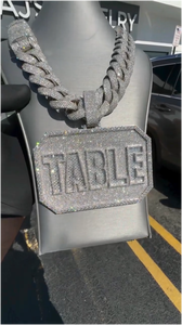 Colgante de Moissanita VVS Iced Out de Fábrica, Plata 925, con Letra Personalizada, Apto para Probador de Diamantes, Colgante de Moissanita Personalizado para Hombre - Product Image 2