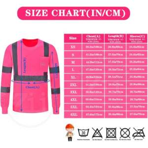 เสื้อกันภัยแบบสะท้อนแสง แขนยาว ผ้าโพลีเอสเตอร์ 100% ทนไฟ มาตรฐาน ANSI Class 1 และ EN ISO 20471 Class 1 กันน้ำ - Product Image 6