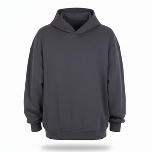 เสื้อฮู้ดดี้สตรีทแวร์ทรงปกติสำหรับผู้ชาย ผลิตตามสั่ง (OEM) ผ้าคอตตอนเทอร์รี่ 100% พิมพ์ลาย ล้างสีแบบแอซิด หนานุ่ม สไตล์ดิสเทรส - Product Image 4