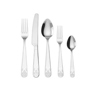 Ensemble de couverts de luxe en acier inoxydable martelé doré, 5 pièces, poli miroir, avec manche doré fait main, pour restaurant - Product Image 5