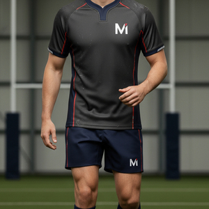 ชุดรักบี้แบบซับลิเมชั่นพร้อมโลโก้สั่งทำ กางเกงขาสั้นแห้งเร็ว ป้องกันรังสียูวี ชุดประสิทธิภาพสูง ผู้ผลิตมืออาชีพ ชุดยูนิฟอร์มรักบี้สำหรับทีม - Product Image 4