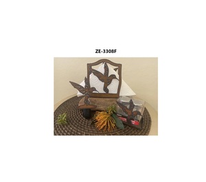 Porta Servilletas Redondo Bordado en Metal Plateado y Dorado de Estilo Vintage, Ecológico, Hecho a Mano, Decoración Moderna para el Hogar y Avión - Product Image 1