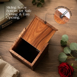 Urna Ecológica y Duradera de Nogal Sólido Estilo Americano Personalizada para Cenizas de Cremación Humana - Capacidad de 220 Pulgadas Cúbicas - Product Image 2