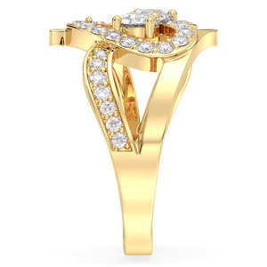 Bague de fiançailles REYES classique en argent sterling 925 avec moissanite taille brillant rond de 1,04 carat, cadeau d'anniversaire, bijoux fins - Product Image 5