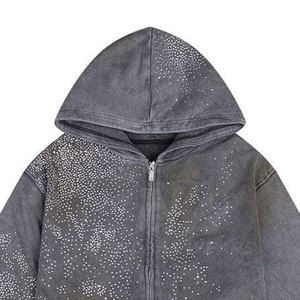 Sudaderas con Pedrería para Hombre, Edición Limitada, Diseño Brillante con Cristales, Ropa de Algodón, Fabricante de Marca Privada - Product Image 6