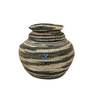 Vase décoratif en jonc de mer et jacinthe d'eau tressé de qualité supérieure, OEM ODM Vietnam - Product Image 1