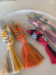 Evil Eye Protection Macrame Keychain Decorative <b>Object</b> For Protection Charm Against Negative Energy And Zipper Pull Charm - Product Image 3