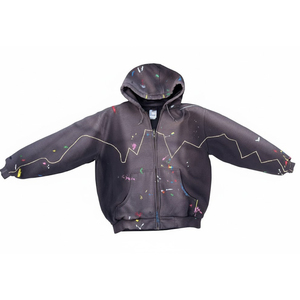 Unisex Hoodie <b>Zip</b> <b>Up</b> Full Zipper Heavyweight Cotton Fleece Hooded Sweatshirt Casual Streetwear Track Jacket <b>Tops</b> Wholesale - Product Image 3