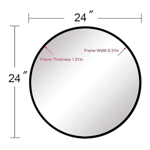 Unique Design <b>Round</b> Shape Black Finished Metal Aluminum Border Custom Size For Bathroom Decorative <b>Wall</b> Decoration <b>Mirror</b> - Product Image 6