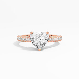 แหวนหมั้นเพชรโมอิสข้างเพชรรูปหัวใจ2.02ได้รับการรับรองว่าเป็นสำเนียงที่ยอดเยี่ยม925อินเดียเงิน - Product Image 6