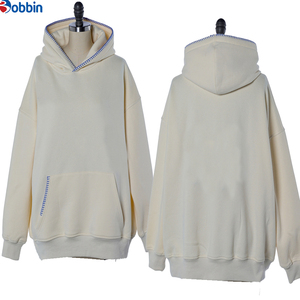 Women Clothing Women's Oversized Hoodies New Arrival Custom Heart Patch Embroidery & Contrast <b>Blanket</b> <b>Stitch</b> Pullover Hoodies - Product Image 1