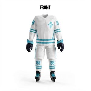 Conjunto de Uniforme de Hockey sobre Hielo RIVIAN ATLANTIC, Impresión por Transferencia de Calor, Color Sólido, Material 100% Poliéster, Calidad Premium para Hombre - Product Image 2