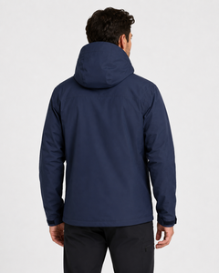 Veste de pluie légère pour homme, coupe-vent, résistante à l'eau, avec capuche et poches zippées, pour le sport, le travail et les activités de plein air - Product Image 3