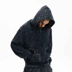 Sweat à capuche oversize en molleton pour homme, en coton biologique, effet délavé, personnalisable - Product Image 1