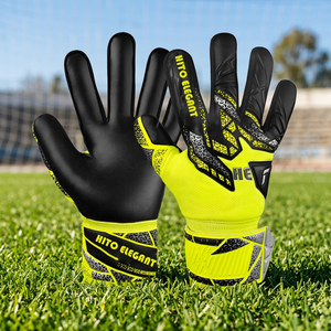 Affordable Price Black abd Yellow Goalkeeper Gloves Trending Style New Arrived Professional Goalkeeper Gloves with Ultimate Grip - Product Image 4