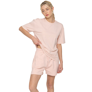 OEM ODM Service Acceptable Women's Leisurewear <b>Twin</b> <b>Set</b> T-Shirts & Shorts Custom Print Plain Blank Shorts <b>Sets</b> For Women - Product Image 3