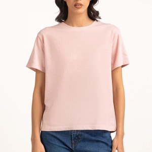 Fabricante de Pakistán, Venta al por Mayor, Último Diseño, Camiseta Informal de Algodón Rosa Claro, Moda Gen Z, Ropa Urbana Minimalista - Product Image 1