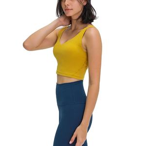 Nuevas llegadas mujeres Casual bordado sólido ropa activa sin costuras Cruz hermosa espalda gimnasio Fitness sujetadores transpirables ecológicos - Product Image 5