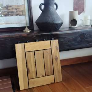 High Quality Modern Waterproof DUAL LOCK Interlocking <b>Square</b> Acacia Wood Deck Tiles/Decking 300x300mm Pool Matt Finish Double - Product Image 1