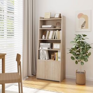 Estantería de 6 Niveles con Forma de Escalera, con 2 Estantes Ajustables y Puerta Abatible, para Oficina en Casa o Biblioteca - Product Image 2