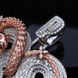 Custom Iced Moissanite Pendant <b>Charms</b> 925 <b>Silver</b> Full Setting Custom Letter Unique Design Personalized Trendy for Certified - Product Image 4