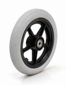 Roues avant de fauteuil roulant de 12 pouces sans chambre à air, roues de remplacement en mousse PU de 200 mm pour fauteuils de mobilité, durables et sans entretien - Product Image 3