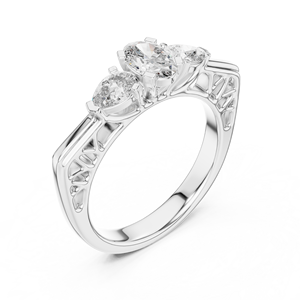 Wholesale 925 Sterling Silver Round Cut Moissanite <b>Diamond</b> <b>Ring</b> Engagement Jewelry OEM ODM Manufacturer Supplier - Product Image 4