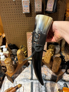 เขาสัตว์วีกิ้งขนาดใหญ่ 8 นิ้ว ทำจากวัสดุออร์แกนิคที่เป็นมิตรกับสิ่งแวดล้อม ทำด้วยมือ เหมาะเป็นของขวัญทางธุรกิจ - Product Image 3