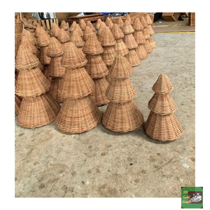 Árbol de Navidad de ratán natural, ecológico, adorno de caña para decoración navideña en interiores, fiestas en casa, directo de Vietnam. - Product Image 6