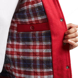 Veste universitaire unisexe noire en polyester/coton, fermeture boutonnée, col montant, coupe classique, imperméable, style preppy pour l'hiver - Product Image 6
