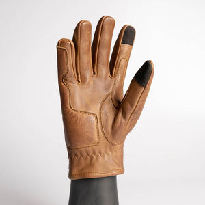 Gants de moto en cuir matelassé Cafe, couleur marron toffee, logo personnalisé, qualité supérieure, gants de moto en cuir pleine main pour motards - Product Image 2