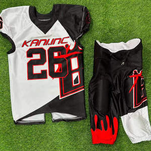 Uniforme de football américain premium 2026 pour jeunes, tissu léger, jersey et pantalon athlétiques anti-humidité, prix de gros - Product Image 1