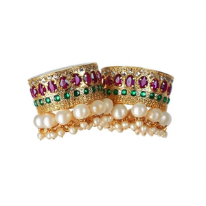 Gold Plated Pearl Ear Cuffs-Trendy Clip-On Earrings for Party Wedding Gift - Product Image 2