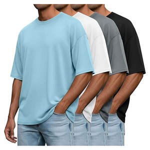 Camisetas Extra Grandes para Hombre, Holgadas, de Manga Corta, Cuello Redondo, Básicas, Casuales, de Verano, Estilo Urbano, Cómodas para el Día a Día - Product Image 1