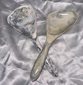 Ensemble de cuillères à dessert en résine faites à la main, motif tourbillon artistique, ustensiles de service colorés, au meilleur prix - Product Image 6